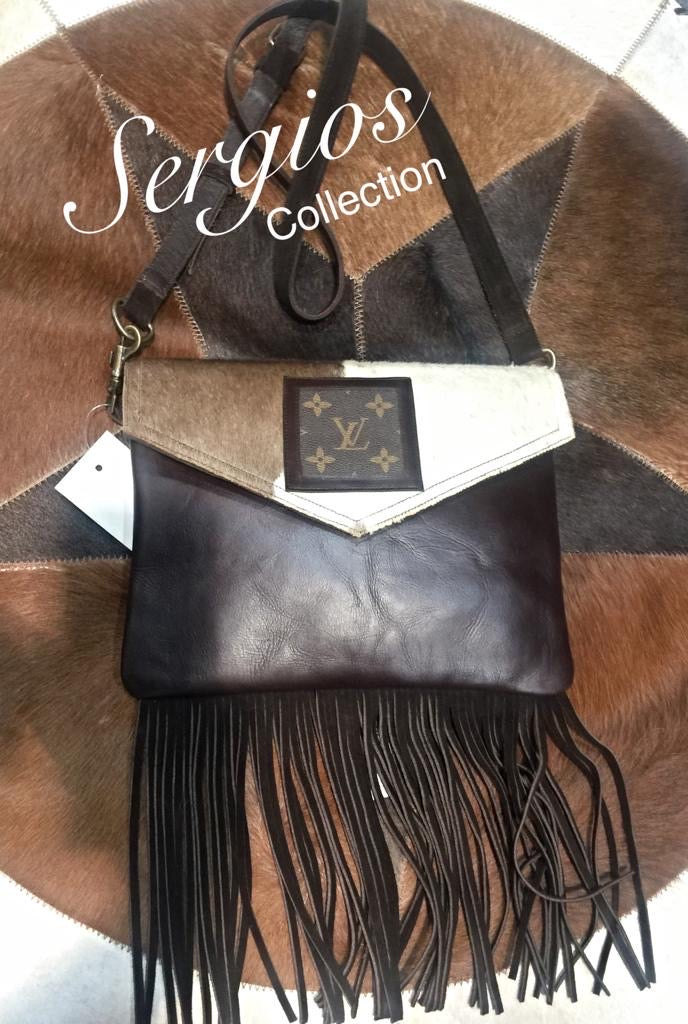 LV Patch Cowhide and Leather Purse