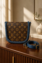 Load image into Gallery viewer, Black Barbie & Repurposed LV Canvas