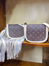Load image into Gallery viewer, Beige Barbie with Repurposed LV Canvas