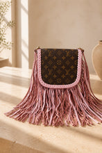 Load image into Gallery viewer, Light Pink Barbie & Repurposed LV Canvas