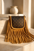 Load image into Gallery viewer, Honey Mustard Barbie & Repurposed LV Canvas