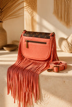 Load image into Gallery viewer, Coral Barbie & Repurposed LV Canvas