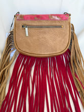 Load image into Gallery viewer, Red Dyed Acid Wash Cowhide Barbie