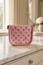 Load image into Gallery viewer, Light Pink Barbie & Repurposed LV Canvas