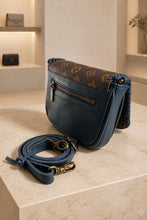 Load image into Gallery viewer, Black Barbie & Repurposed LV Canvas