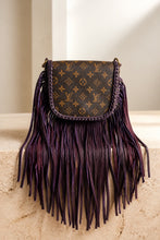 Load image into Gallery viewer, Brown Barbie & Repurposed LV Canvas