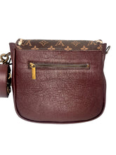 Load image into Gallery viewer, San Ynez Saddle Bag Embossed Ivory Rose/Brown