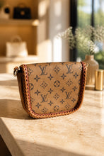 Load image into Gallery viewer, Tan Barbie & Tan Repurposed LV Canvas
