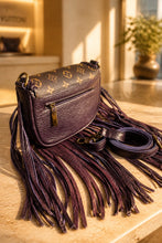 Load image into Gallery viewer, Brown Barbie & Repurposed LV Canvas