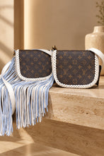 Load image into Gallery viewer, Beige Barbie with Repurposed LV Canvas