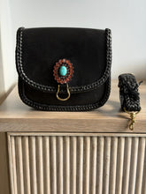 Load image into Gallery viewer, Saint Cloud GM Epi Leather Black with leather/turquoise concho