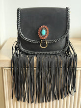 Load image into Gallery viewer, Saint Cloud GM Epi Leather Black with leather/turquoise concho