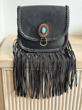 Load image into Gallery viewer, Saint Cloud GM Epi Leather Black with leather/turquoise concho