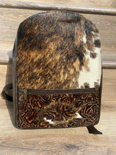 Load image into Gallery viewer, Brindle Cowhide Backpack