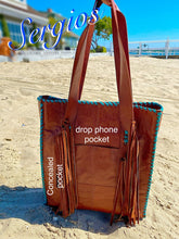 Load image into Gallery viewer, Sergios Cowhide Cheetah Bag.