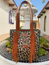 Load image into Gallery viewer, Sergios Cowhide Cheetah Bag.
