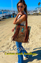 Load image into Gallery viewer, Sergios Cowhide Cheetah Bag.