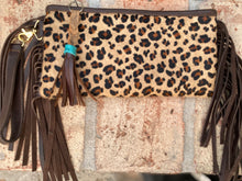 Load image into Gallery viewer, Sergios Wristlet made with cheetah cowhide hair on
