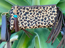Load image into Gallery viewer, Sergios Wristlet made with cheetah cowhide hair on