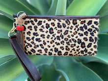 Load image into Gallery viewer, Sergios Wristlet made with cheetah cowhide hair on