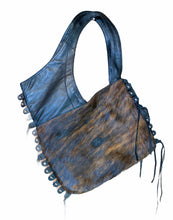 Load image into Gallery viewer, Tiffany black on brindle shoulder bag