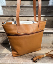 Load image into Gallery viewer, Dallas Tote with gorgeous Hydes and soft Napa leathers