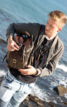 Load image into Gallery viewer, Soft Leather Olive Green Backpack