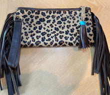 Load image into Gallery viewer, Sergios Wristlet made with cheetah cowhide hair on