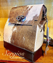 Load image into Gallery viewer, Large Cowhide Backpack