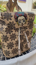 Load and play video in Gallery viewer, Frida Kalho collection Backpack, Handmade, Hand tooled, Hand painted
