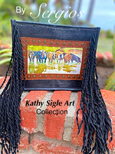 Load image into Gallery viewer, Kathy Sigle Artwork for Sergios Collection Design on Limited Edition Crossbody Bag