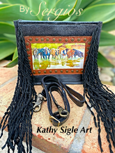 Load image into Gallery viewer, Kathy Sigle Artwork for Sergios Collection Design on Limited Edition Crossbody Bag