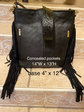 Load image into Gallery viewer, Black-Beauty Shoulder Bag /Cross-body Tote