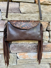Load image into Gallery viewer, Sergios Crossbody Embossed Brown