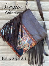 Load image into Gallery viewer, Artist Kathy Sigle for Sergios Collection: Bucket Style Tote