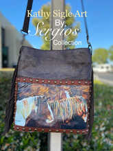 Load image into Gallery viewer, Artist Kathy Sigle for Sergios Collection: Bucket Style Tote