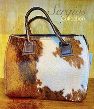 Load image into Gallery viewer, Sergios Large Speedy Cowhide Bag