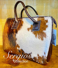 Load image into Gallery viewer, Sergios Large Speedy Cowhide Bag