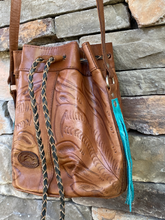 Load image into Gallery viewer, Sergios Handmade Tooled Drawstring Bag