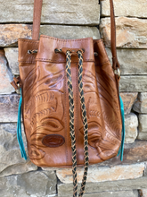 Load image into Gallery viewer, Sergios Handmade Tooled Drawstring Bag