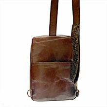 Load image into Gallery viewer, Backpack /Slim-Bag/ Messenger Bag Embossed Copper brown Teal Leather