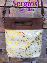 Load image into Gallery viewer, Cowhide Bucket Crossbody Bag