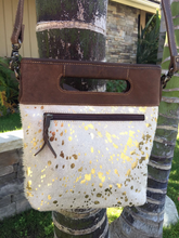 Load image into Gallery viewer, Cowhide Bucket Crossbody Bag