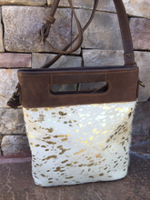 Load image into Gallery viewer, Cowhide Bucket Crossbody Bag