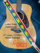 Load image into Gallery viewer, Hand-Painted Leather Straps for Purses, Guitars & more!