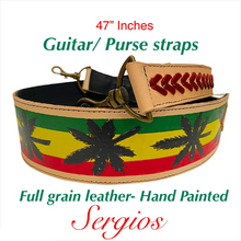 Load image into Gallery viewer, Hand-Painted Leather Straps for Purses, Guitars & more!