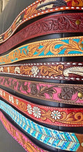 Load image into Gallery viewer, Hand-painted Straps For Hand Bags Hand Tooled 47”