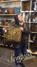Load image into Gallery viewer, Cowhide Cheetah print Crossbody bag