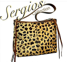 Load image into Gallery viewer, Cowhide Cheetah print Crossbody bag