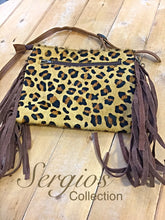 Load image into Gallery viewer, Cheetah print on cowhide Crossbody